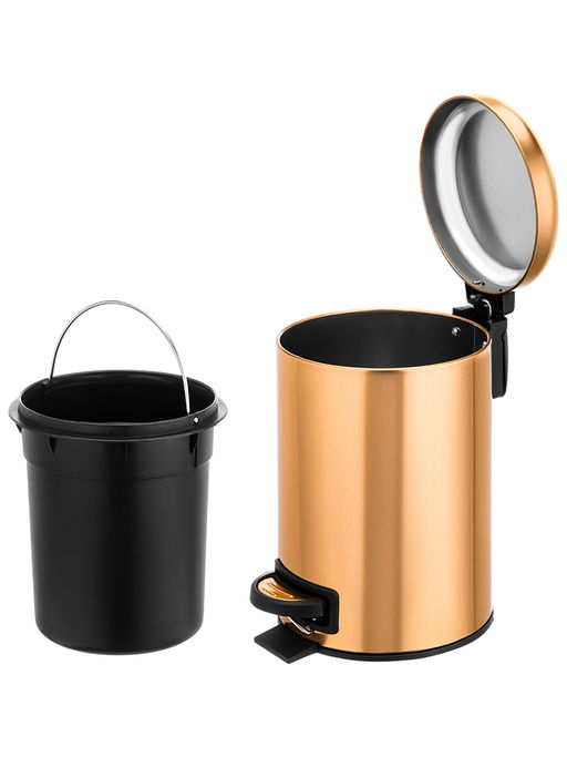 Контейнер для мусора 3 л 22,5*17*26,5 см с педалью + ведро, бронзовый - Elan gallery фото 15