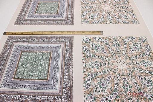 Перкаль Беатрис (Гол.платок 0,74м*0,81м) цв.бежевый, ш.1.5м, хл-100%, раппорт 81см - Купава фото 4