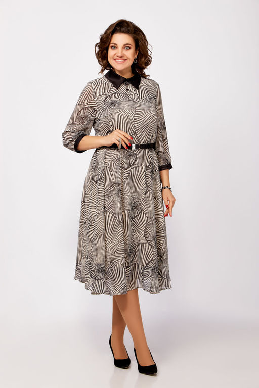 Платье Swallow 804 слоновая кость/принт ракушки - Romanovich style фото 7