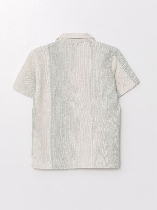 Desenli K?sa Kollu Erkek ?ocuk G?mlek