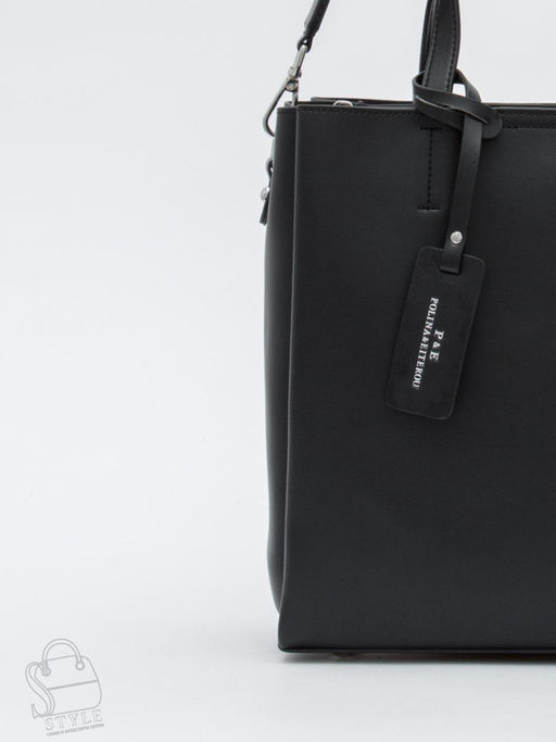 Сумка женская кожаная 6062L black Polina&Eiterou