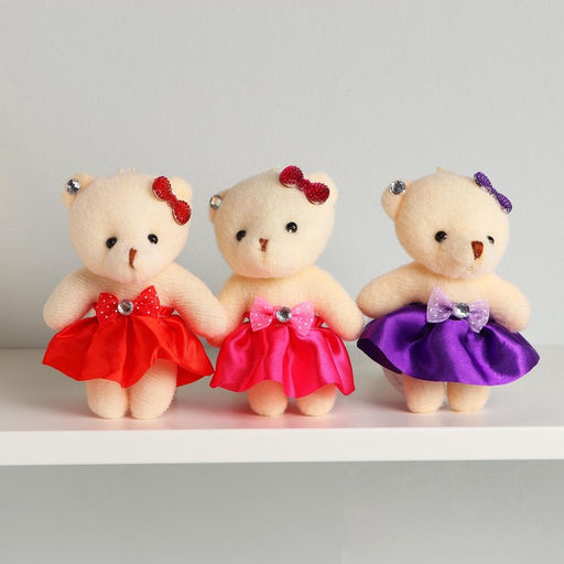 Цена за 12 шт. Мягкая игрушка «Медведь», 11 см, цвет МИКС