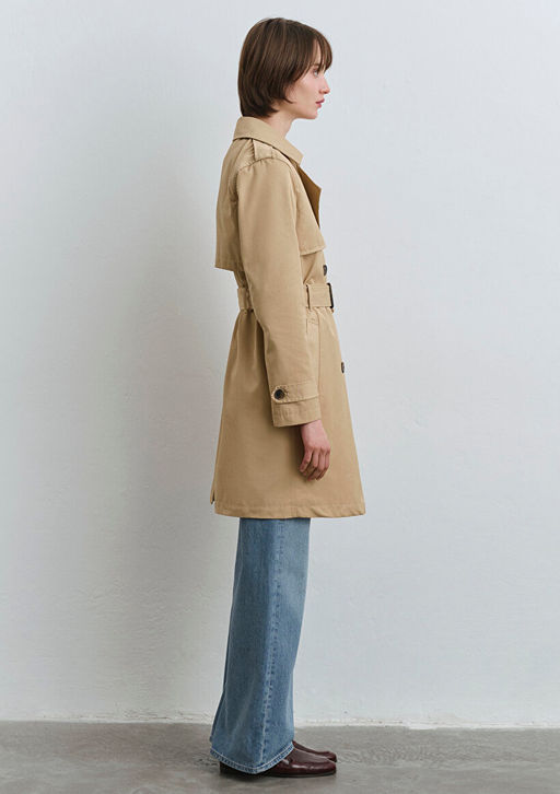 Kahverengi Trenckot - Mavi фото 5