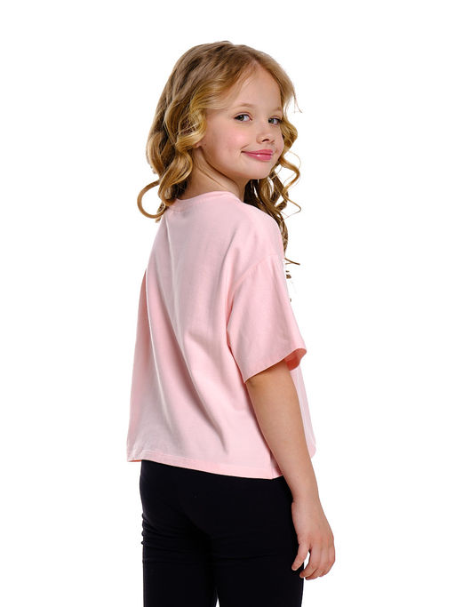 Футболка с принтом UD 7569 крем-роз - Mini maxi фото 2