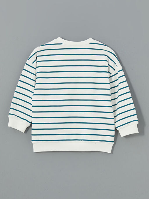 Bisiklet Yaka ?izgili Erkek ?ocuk Sweatshirt ve Pantolon 2li - Waikiki фото 3