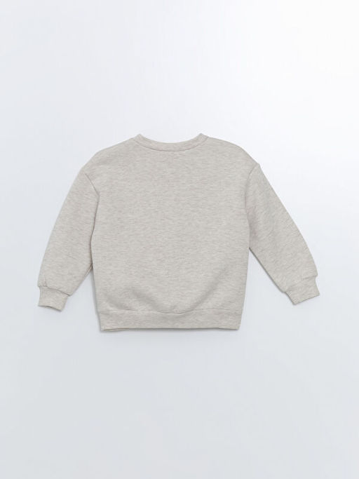 Bisiklet Yaka K?z ?ocuk Kal?n Sweatshirt