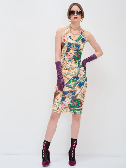 Платье с принтом масло OD-632-5