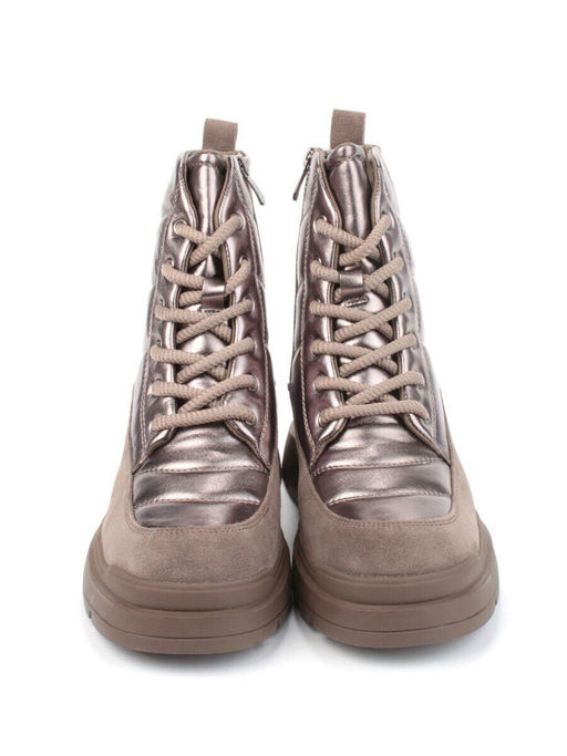 04-A117-4M BROWN Ботинки зимние женские (натуральная замша, натуральная кожа, натуральная шерсть)