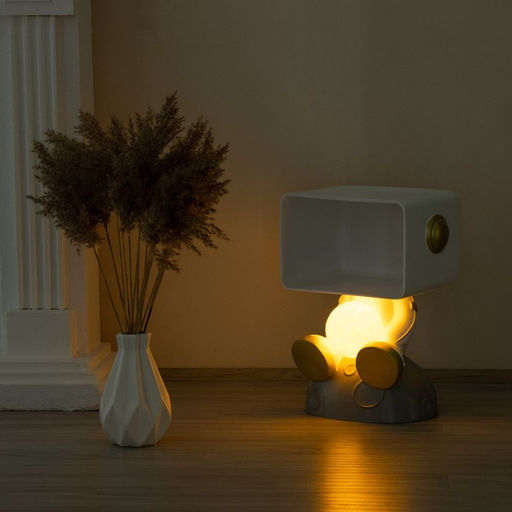 Лампа настольная «Космик», светодиодная, 3Д, ночник, USB, серая, 35×25×47 см