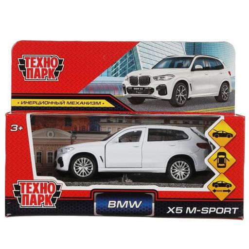 . Модель "BMW X5 M-Sport" 12 см, металл двери, багаж, бел, кор. арт.X5-12-WH