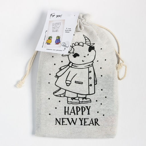 Набор в мешочке Этель Happy New Year: полотенце 40х73 см, формочки для запекания - 3 шт.  фото 7