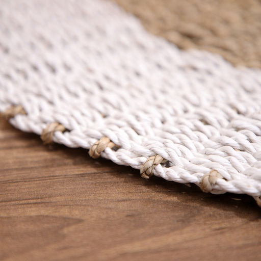 Ковёр на пол овальный натуральный плетёный «Эко», из водорослей, 90×150 см