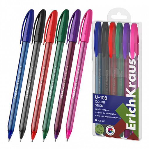 Цена за 50 шт. Ручка шариковая ErichKrause U-108 Stick Original 1.0, Ultra Glide Technology, цвет чернил красный (в коробке по 50 шт.)  фото 9
