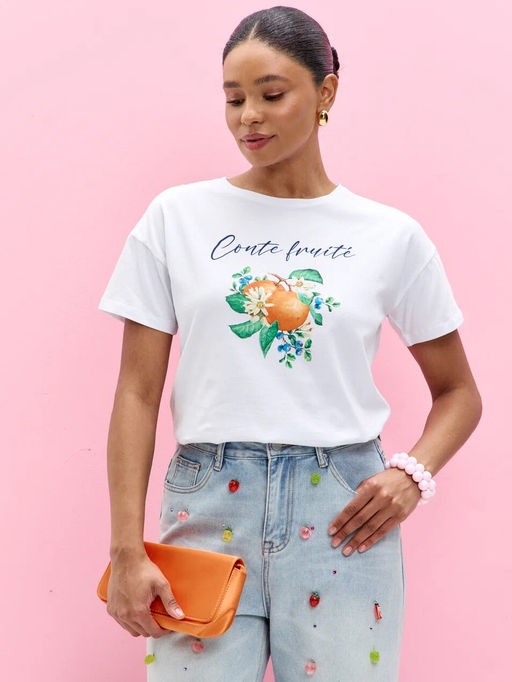 Футболка Fine Joyce P612-06-913 белая  фото 2