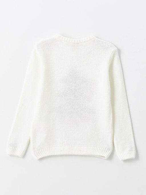 Bisiklet Yaka Y?lba?? Temal? Uzun Kollu K?z ?ocuk Triko Kazak - Waikiki фото 2