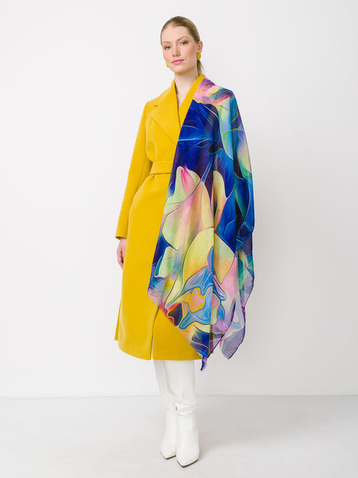 Большой мягкий очень нежный двусторонний палантин в стиле арт-деко - Tantino фото 2