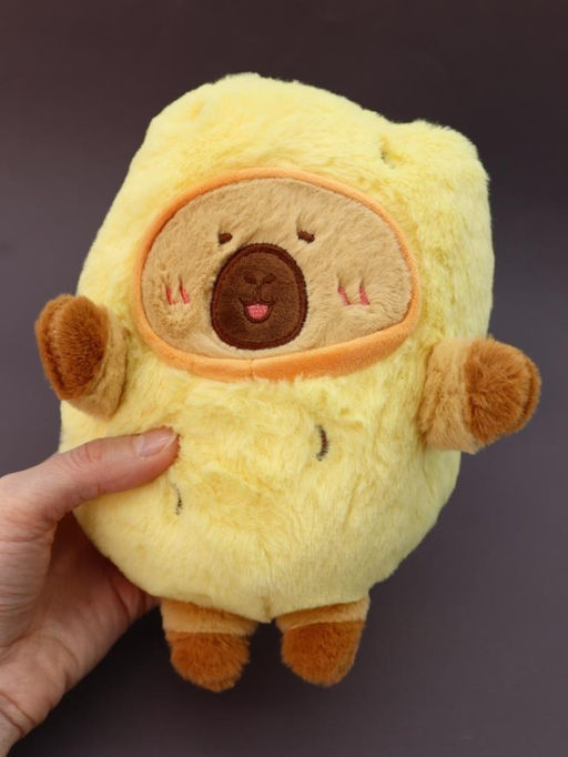 Мягкая игрушка "Capybara fruit", yellow, 18 см