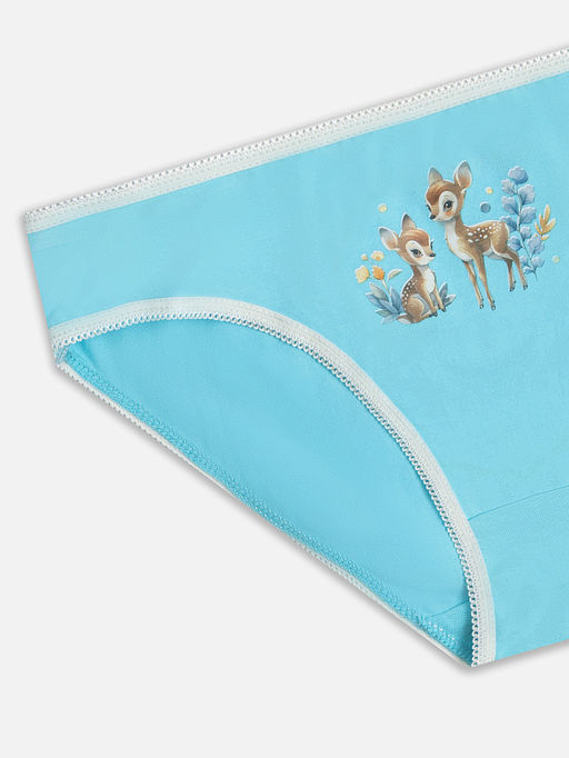 Цена за 2 штуки! Трусы слипы для девочек голубые с принтом - Mark formelle фото 3