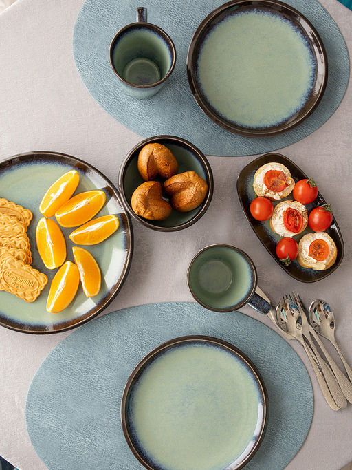 Тарелка сервировочная D28 голубой керамика - Lucky фото 5