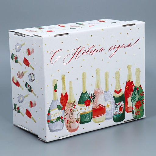 Коробка подарочная новогодняя складная «С Новым годом», 31×25.5×16 см