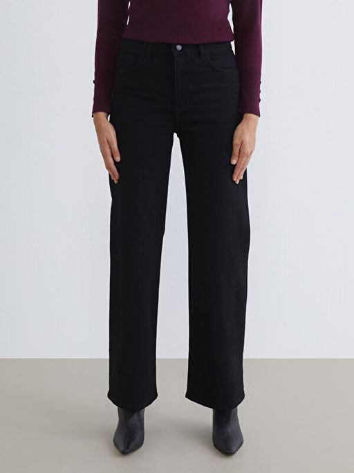 Wideleg Kad?n Jean Pantolon