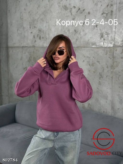 Худи женское оверсайз,трехнитка - Bruno фото 3