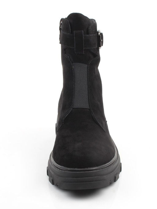 01-E2014B-497B BLACK Ботинки демисезонные женские (натуральная замша)