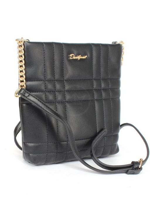 Сумка женская искусственная кожа DJ-7014-1-BLACK, 1отд, плечевой ремень, черный SALE 257791 - Adelia фото 6