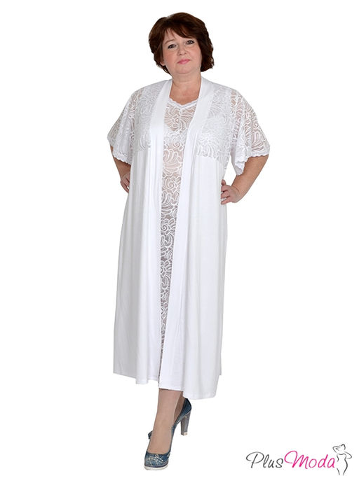 Халат-пеньюар Модель №857 размеры 44-84 - Plusmoda фото 4