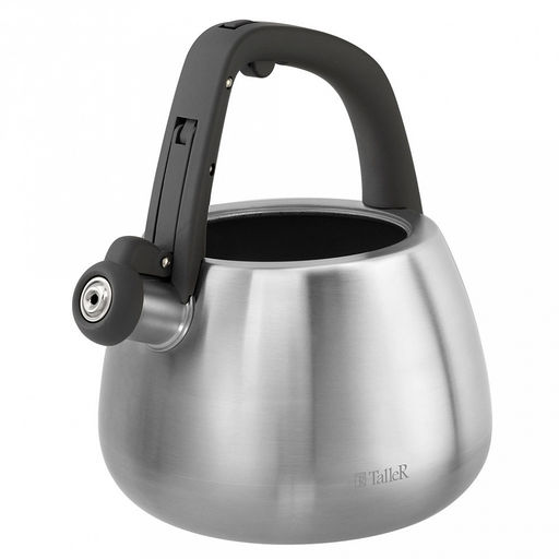 Чайник из нержавеющей стали 2,2л Reynard s0,6мм, дно s0,6мм, со свистком, с рычажным механизмом, матовая полировка снаружи и внутри, пластмассовые ручки с покрытием soft-touch, TalleR (Китай) - Домашняя мода фото 5