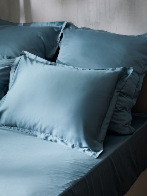 Простыня 1.5 спальная SL Home Tencel, 160×235 см, тенсель, серо-голубая