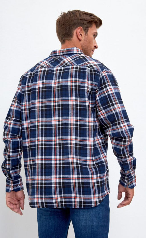 Рубашка фланель F121-0460 orange-blue - Fine joyce фото 8