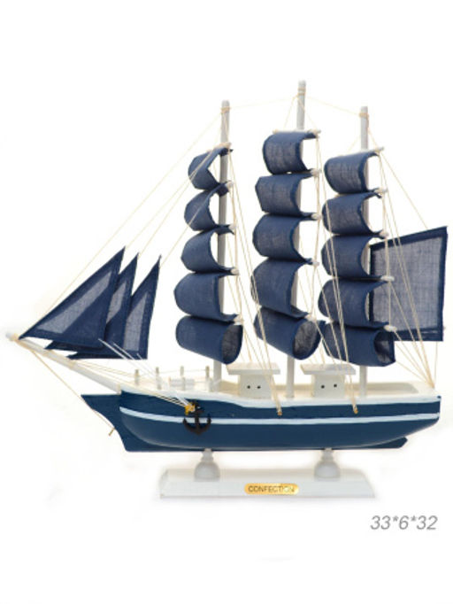Макет парусного корабля 33х6х32 см / 3329G/2 /уп 18/ - ГалеонТрейд фото 6