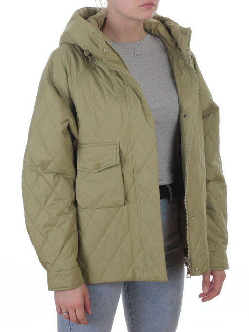 9606 LT. GREEN Куртка стеганная демисезонная женская (100 гр. холлофайбер) - Fashion фото 5
