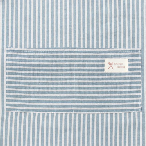 Фартук Доляна с карманом, цв.синий, 70*654см, 100% хл, рогожка  фото 3