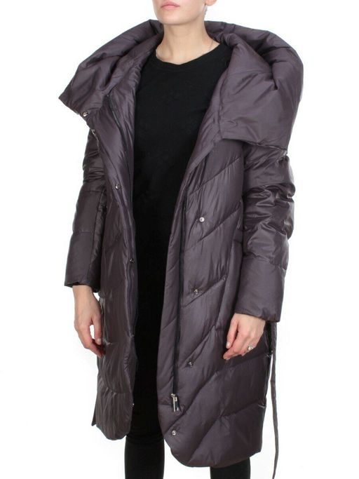 2237 GREY/PURPLE Пальто женское зимнее AKIDSEFRS (200 гр. холлофайбера) - Fashion фото 7