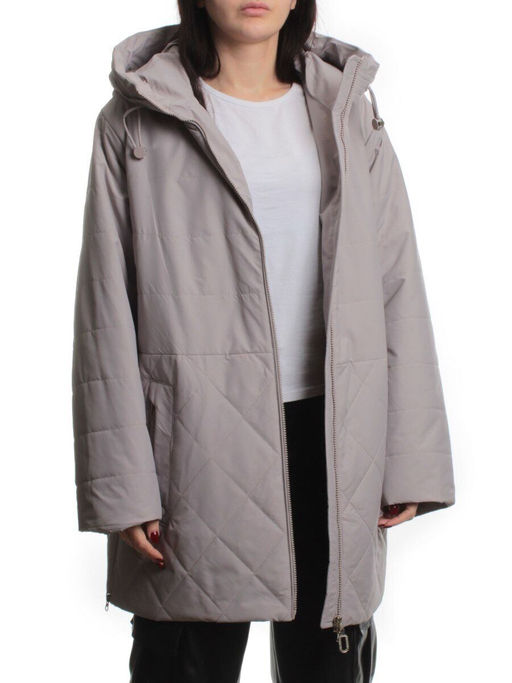 F-804 GRAY BEIGE Куртка демисезонная женская (100 гр. холлофайбер) - Fashion фото 6