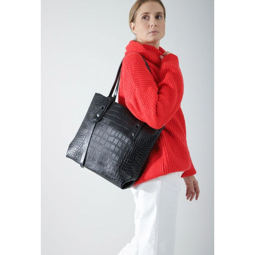 Сумка-тоут на молнии, цвет чёрный - Simaland фото 4