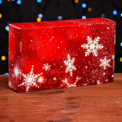 Цена за 2 шт. Кондитерская упаковка под 5 эклеров «С Новым годом», 25.2×15×6.6 см