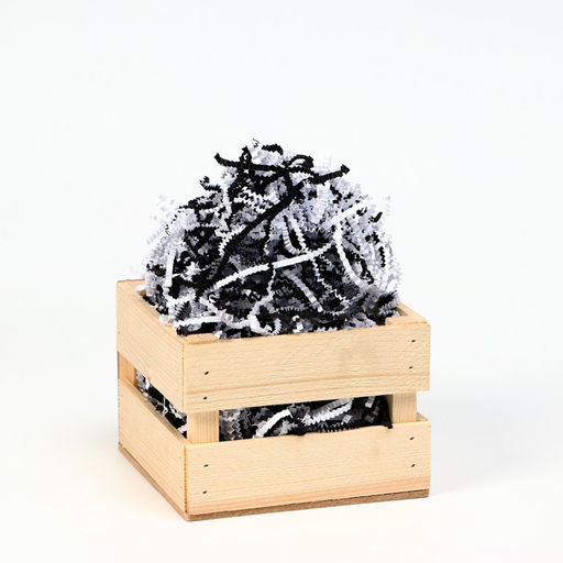 Наполнитель бумажный Инь Янь, МИКС, бело - чёрный, 500 г - UPAK LAND фото 2