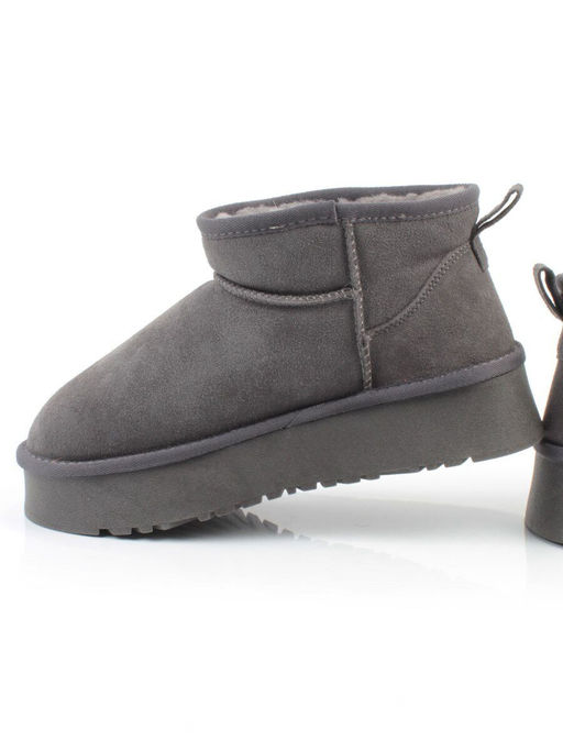 04-PF8520-5 GRAY Угги женские (натуральная замша, 100% шерсть)