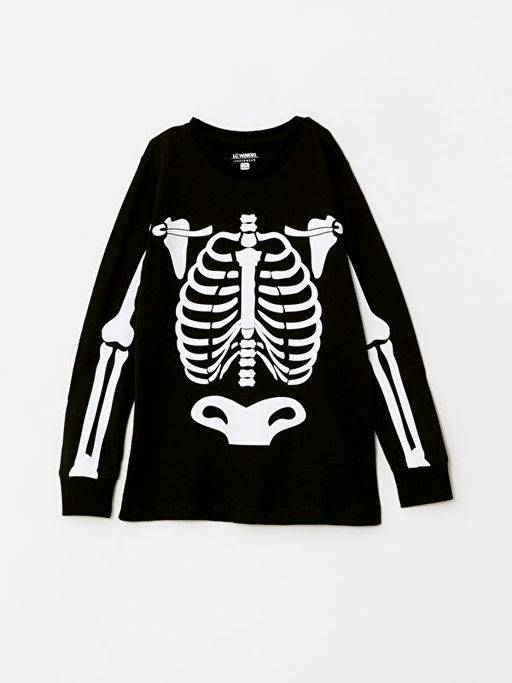 Bisiklet Yaka Bask?l? Uzun Kollu Erkek ?ocuk Pijama Tak?m? - Waikiki фото 2