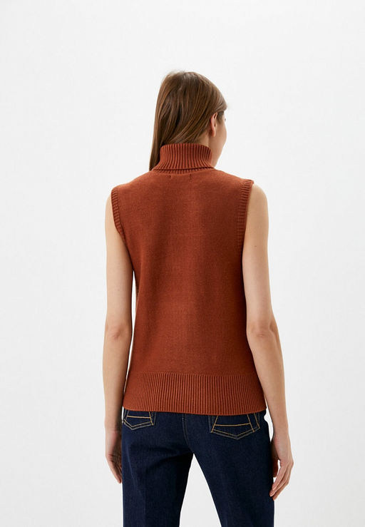 Вязаный жилет с высоким стоячим воротником - Incity фото 3