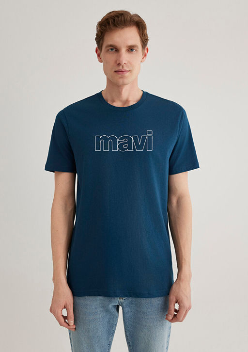 Mavi Logo Bask?l? Mavi Tisort  фото 3