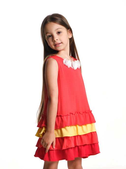 Платье для девочки UD 3182 коралловый - Mini maxi фото 2