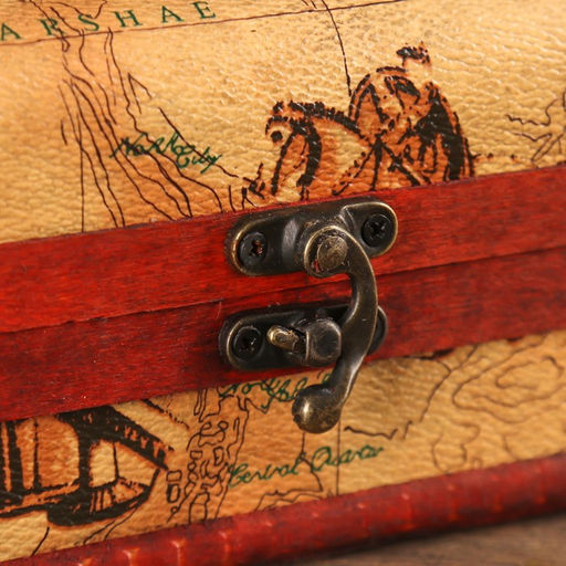 Шкатулка для украшений «Сундук. Карта странника», для мелочи, дерево, 10.5×15×9 см