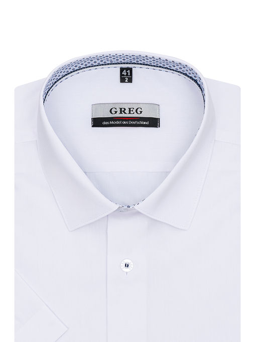 Сорочка мужская короткий рукав GREG 100/109/WH/10p  фото 2
