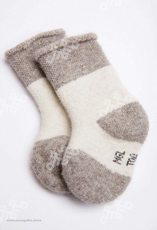 Носки детские из 100% монгольской шерсти (арт. 02159) - Тод оймс ххк фото 3