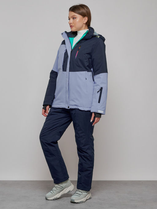 Горнолыжный костюм женский зимний фиолетового цвета 03307F - Chunmai фото 2