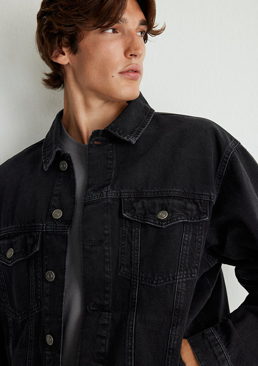 Ryan Antrasit Denim Jean Ceket - Mavi фото 6